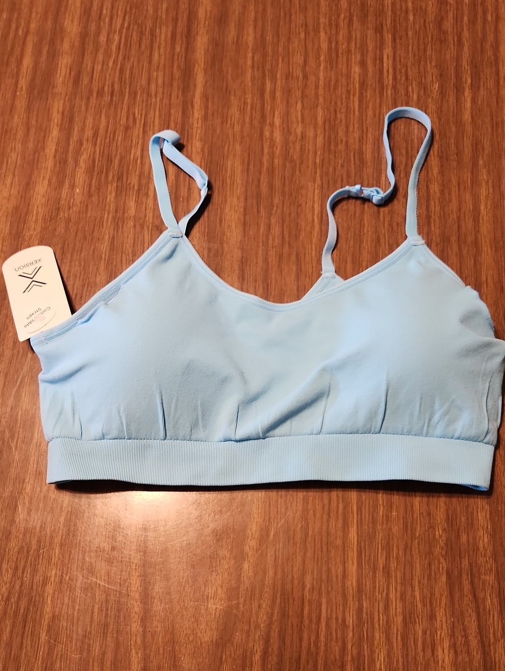 Xersion Light Blue Seamless Stretch Bralette